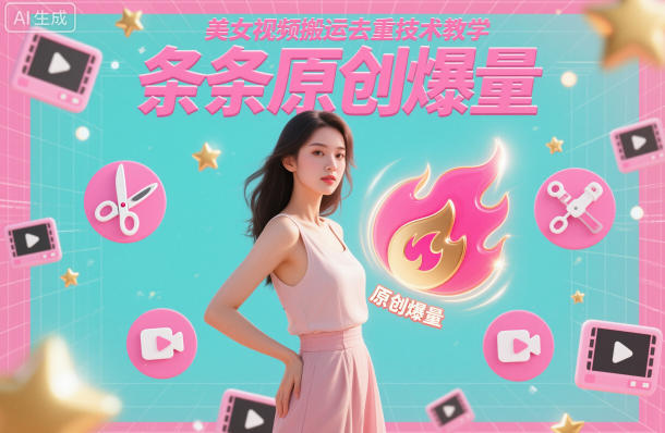 美女视频搬运去重技术教学，条条原创爆量|美女视频搬运去重技术教学,条条原创爆量视频
