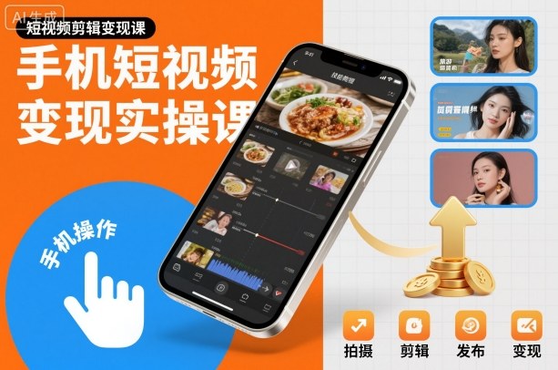 手机短视频变现实操课，短视频剪辑变现课|手机短视频变现实操课,短视频剪辑变现课