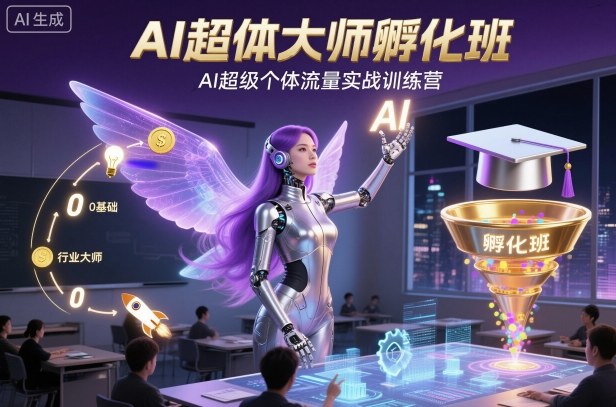 AI超体大师孵化班，AI超级个体流量实战训练营|AI超体大师孵化班，AI超级个体流量实战训练营网