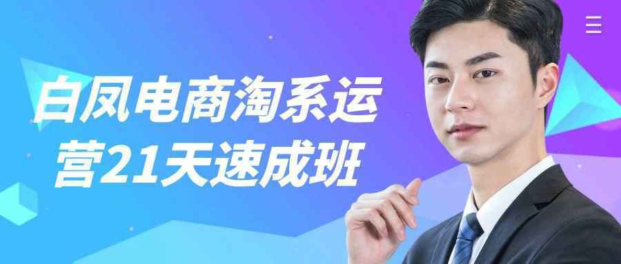 白凤电商淘系运营21天速成班|白凤电商代运营怎么样