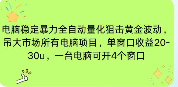 （16737期）电脑EA策略挂机项目单窗口收益20-30u，单电脑可挂5-10个窗口收益稳健4位数