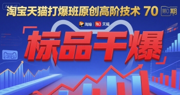 淘宝天猫打爆班原创高阶技术第70期：标品干爆|淘宝店铺如何快速打爆标品