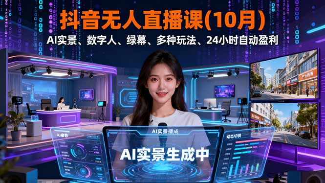 抖音无人直播课(10月|抖音最新无人直播软件