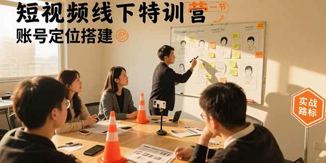 （15707期）短视频线下特训营：账号定位搭建/口播号拍摄剪辑/直播间流量入口/变现实战|口播视频怎么剪辑效果最好