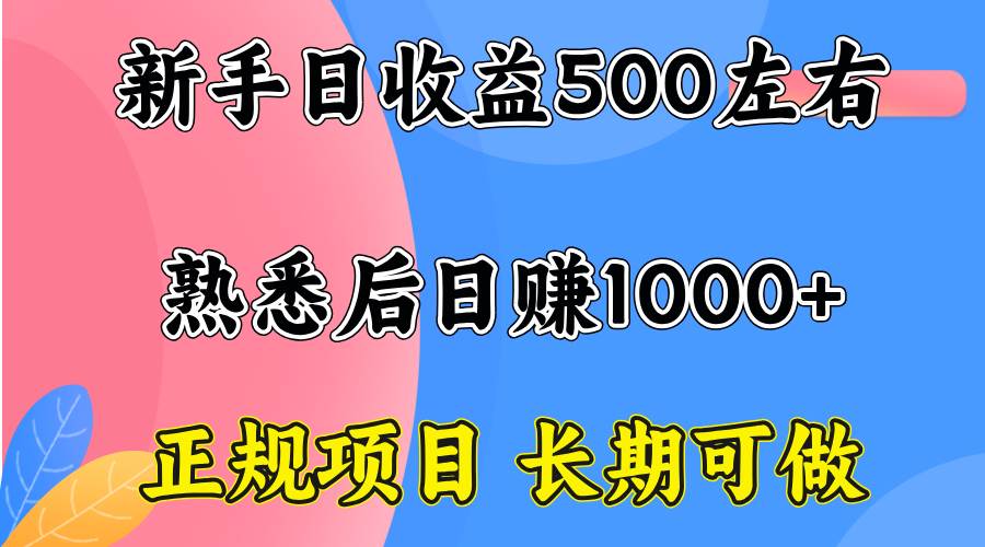（15978期）一台电脑，前期日收益300-500，熟练后日入1000左右