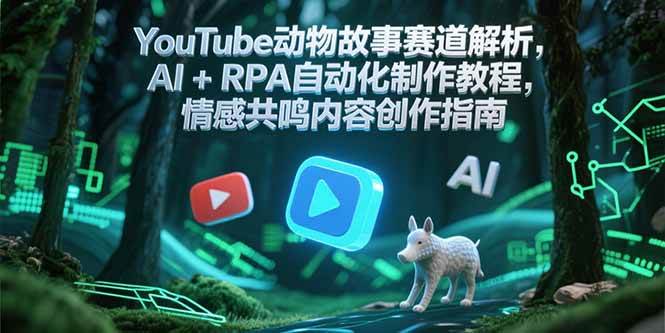 （15174期）YouTube动物故事赛道解析，AI+RPA自动化制作教程，情感共鸣内容创作指南