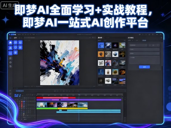 即梦AI全面学习+实战教程，即梦AI一站式AI创作平台|即梦AI学习教程