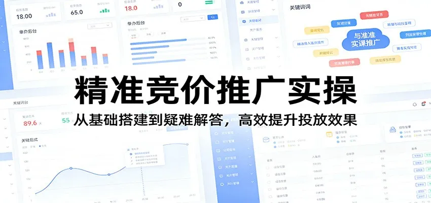 精准竞价推广实操:从基础搭建到疑难解答,高效提升投放效果 精准竞价推广实操:从基础搭建到疑难解答,高效提升投放效果