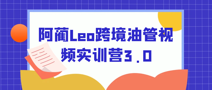 阿蔺Leo跨境油管视频实训营3.0|跨境电商数字营销实训平台