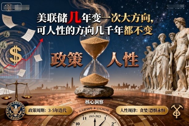 付费文章：美联储几年变一次大方向，可人性的方向几千年都不变|美联储多久调整一次利息