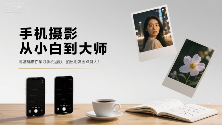 手机摄影从小白到大师，零基础带你学习手机摄影，拍出朋友圈点赞大片