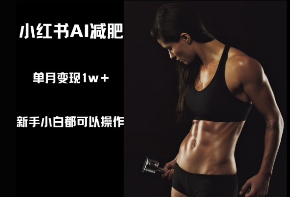 小红书AI减肥，新手小白都可以操作，单月变现1w+bbb|小红书减肥号怎么做易变现
