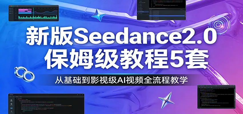 新版Seedance2.0保姆级教程5套：从基础到影视级AI视频全流程教学
