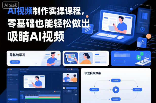 AI视频制作实操课程，零基础也能轻松做出吸睛AI视频|AI视频制作实操课程，零基础也能轻松做出吸睛AI视频去重