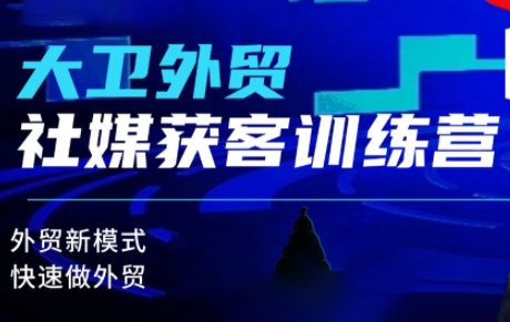 大卫老师·外贸社媒获客独家训练营(更新)|大卫介绍