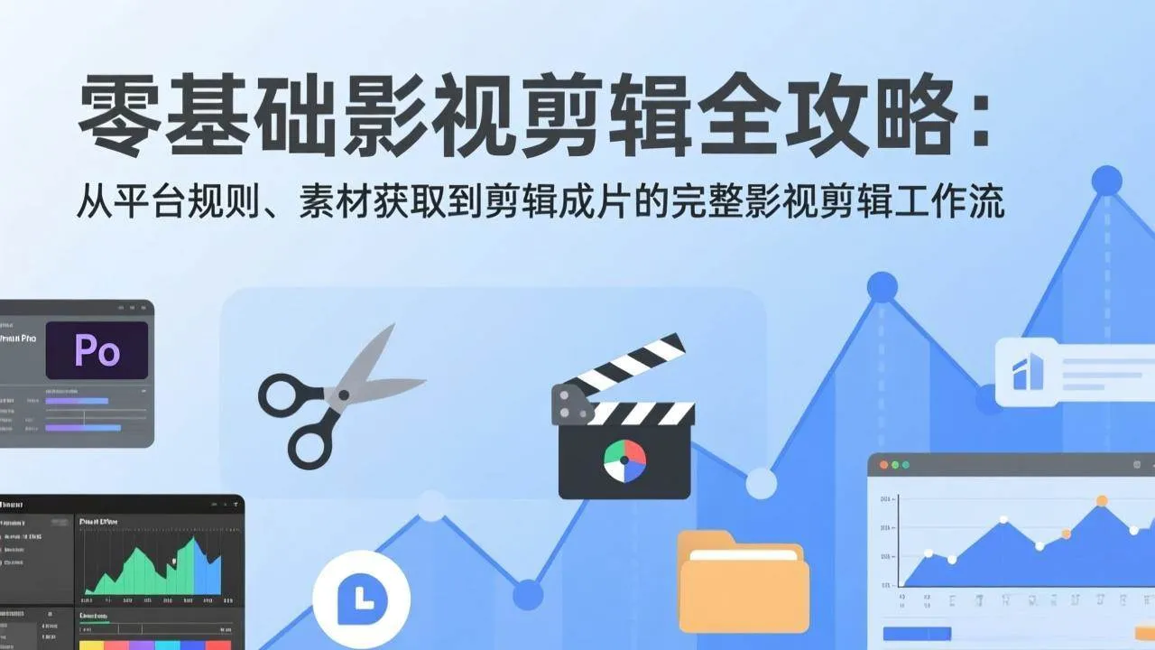 （17336期）零基础影视剪辑全攻略：从平台规则、素材获取到剪辑成片的完整影视剪辑工作流