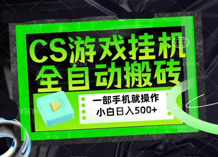 （17876期）CSGO游戏挂机捡漏搬砖，超稳定的项目，带领1000+小白实现日入500+，数据可视频验证
