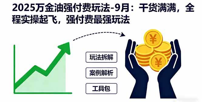（16202期）2025万金油强付费玩法-9月：干货满满，全程实操起飞，强付费最强玩法
