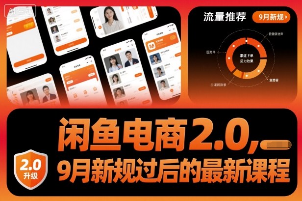 闲鱼电商2.0，9月新规过后的最新课程|闲鱼2021最新规则