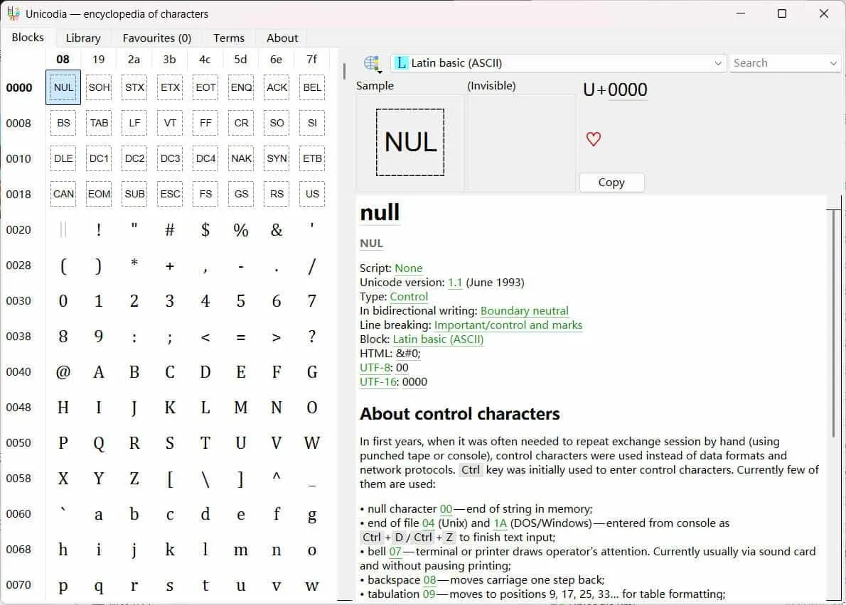 Unicode字符查询Unicodia v3.1.2绿色版