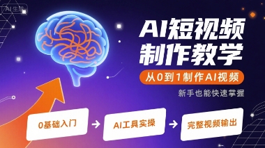 AI短视频制作教学，从0到1制作AI视频|ai短视频制作教学,从0到1制作ai视频过程