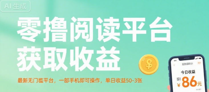 零撸阅读平台获取收益,最新无门槛平台,一部手机即可操作,单日收益50-3张【揭秘】 零撸阅读平台获取收益,最新无门槛平台,一部手机即可操作,单日收益50-3张【揭秘】