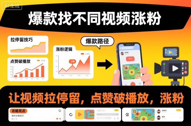 爆款找不同视频涨粉,让视频拉停留,实现点赞,破播放,涨粉 爆款找不同视频涨粉,让视频拉停留,实现点赞,破播放,涨粉