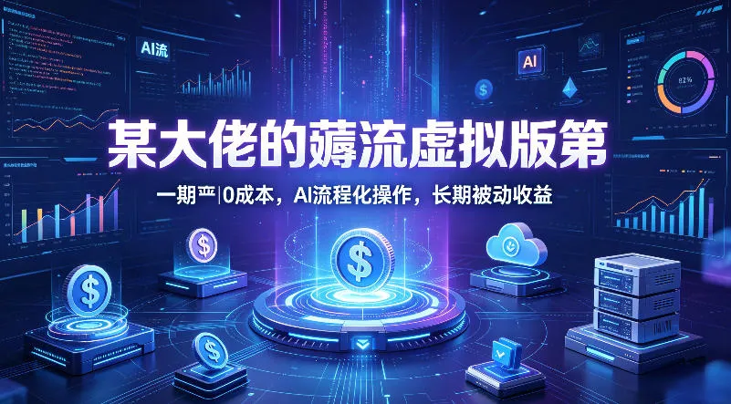 某大佬的薅流虚拟版第一期丨0成本，AI流程化操作，长期被动收益