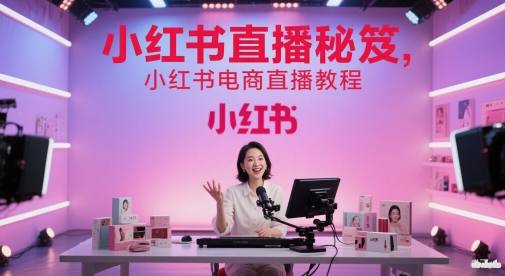 小红书直播秘笈，小红书电商直播教程|小红书直播全流程