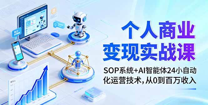 （16111期）个人商业变现实战课：SOP系统+AI智能体24小自动化运营技术，从0到百万收入