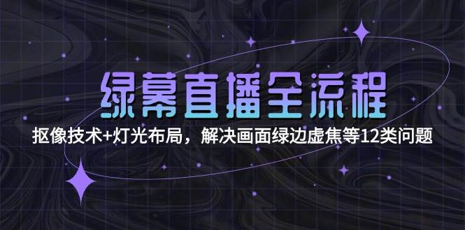 绿幕直播全流程：抠像技术+灯光布局，解决画面绿边虚焦等12类问题