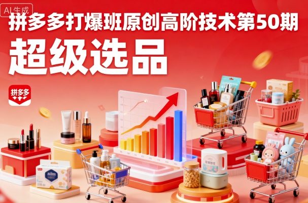 拼多多打爆班原创高阶技术第50期，超级选品|拼多多打爆思路以及选品逻辑