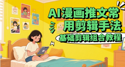 AI漫画推文常用剪辑手法，基础剪辑组合教程|ai自动剪辑软件和有文字转语音、图文混剪 视频批量混剪等功能的免费软件