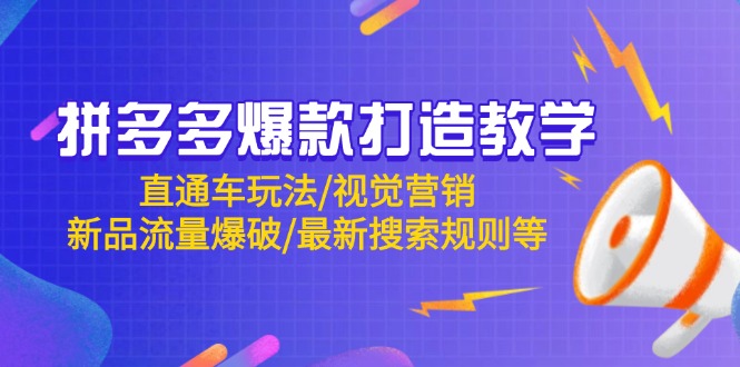 （14681期）拼多多爆款打造教学：直通车玩法/视觉营销/新品流量爆破/最新搜索规则等bbb|拼多多直通车保本投产比计算公式表格