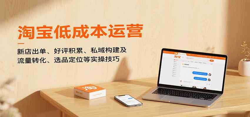 淘宝低成本运营，新店出单、好评积累、私域构建及流量转化、选品定位等实操技巧