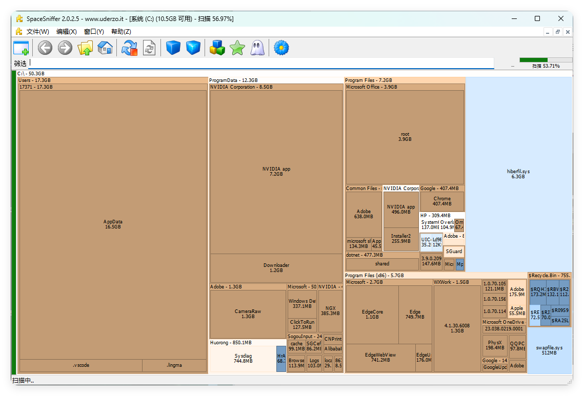 SpaceSniffer v2.0.2.5单文件汉化版|spacesniffer1.3.0.2怎么设置中文