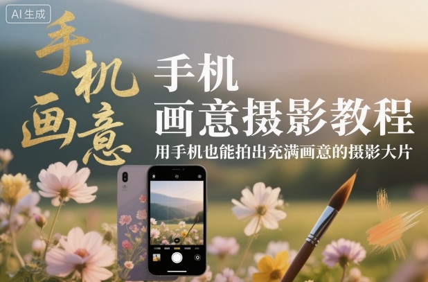 手机画意摄影教程，用手机也能拍出充满画意的摄影大片|手机摄影从入门到精通:小白也能拍出高级感