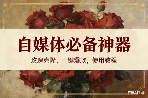 （16940期）玫瑰克隆神器，ai鲁大魔，自媒体必备的软件，一键爆款，详细教程