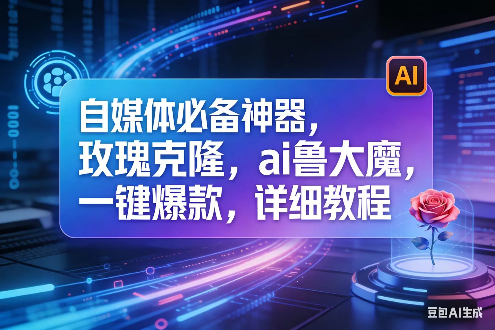 (17721期)玫瑰克隆工具,ai鲁大魔,自媒体必备神器,一键爆款,详细教程。 (17721期)玫瑰克隆工具,ai鲁大魔,自媒体必备神器,一键爆款,详细教程。