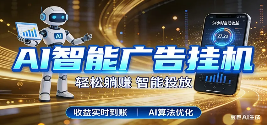 智能广告挂机新时代,利用碎片化时间实现稳定被动收益,AI帮你持续盈利 智能广告挂机新时代,利用碎片化时间实现稳定被动收益,AI帮你持续盈利