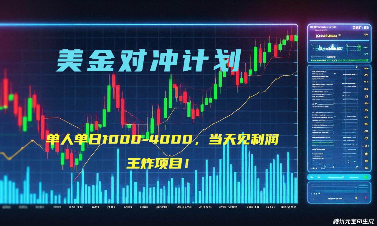 （15333期）2025年最暴力项目“美金先登计划”最新最强对冲战法，每日实际收益1K-4K|美金先登计划