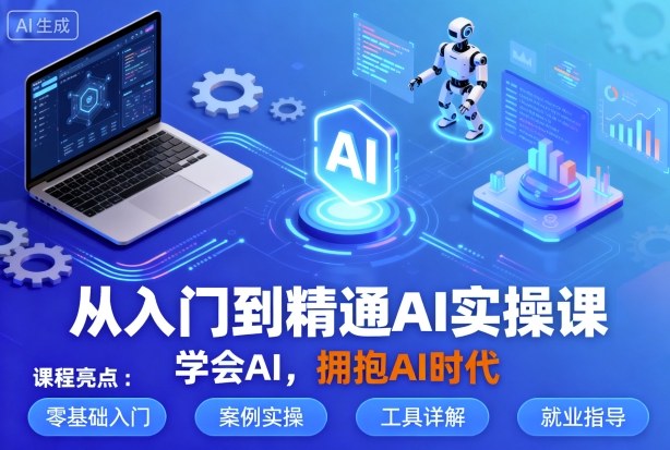 从入门到精通AI实操课，学会AI，拥抱AI时代|ai从入门到精通然后找一个好的例子