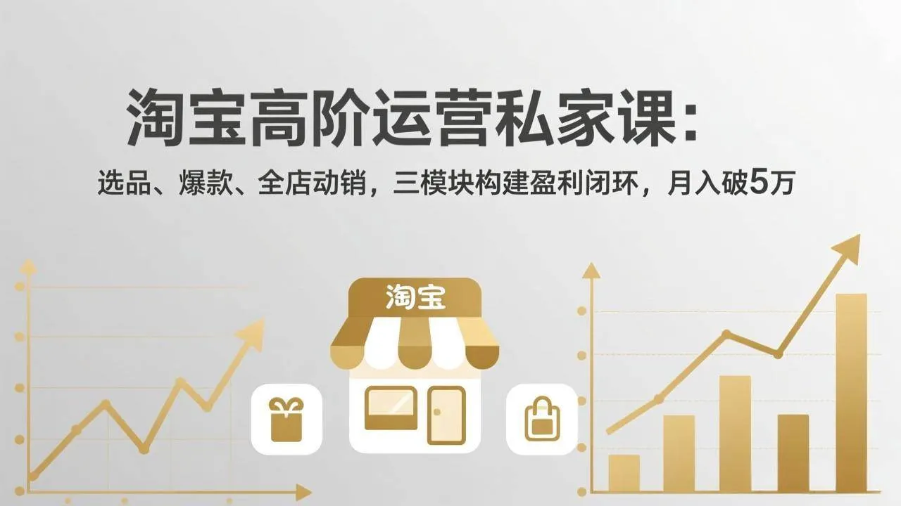 (17944期)淘宝高阶运营私家课(更新26年4月):选品、爆款、全店动销,三模块构建盈利闭环,月入破5万 (17944期)淘宝高阶运营私家课(更新26年4月):选品、爆款、全店动销,三模块构建盈利闭环,月入破5万