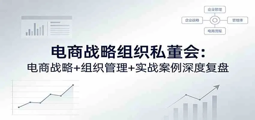 电商战略组织私董会：电商战略+组织管理+实战案例深度复盘